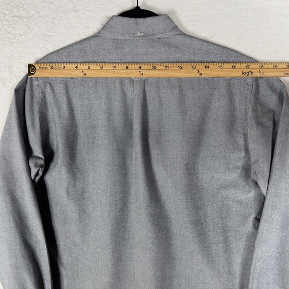 Gustin Japan Charcoal Oxford Button Down Shirt Men's Medium Long Sleeve Preppy - Picture 11 of 12